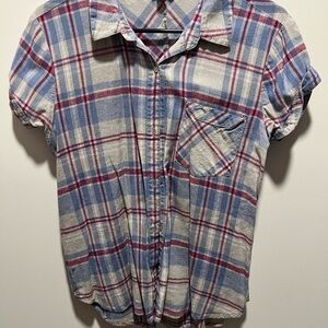 Plaid Short Sleeve Men's Shirt